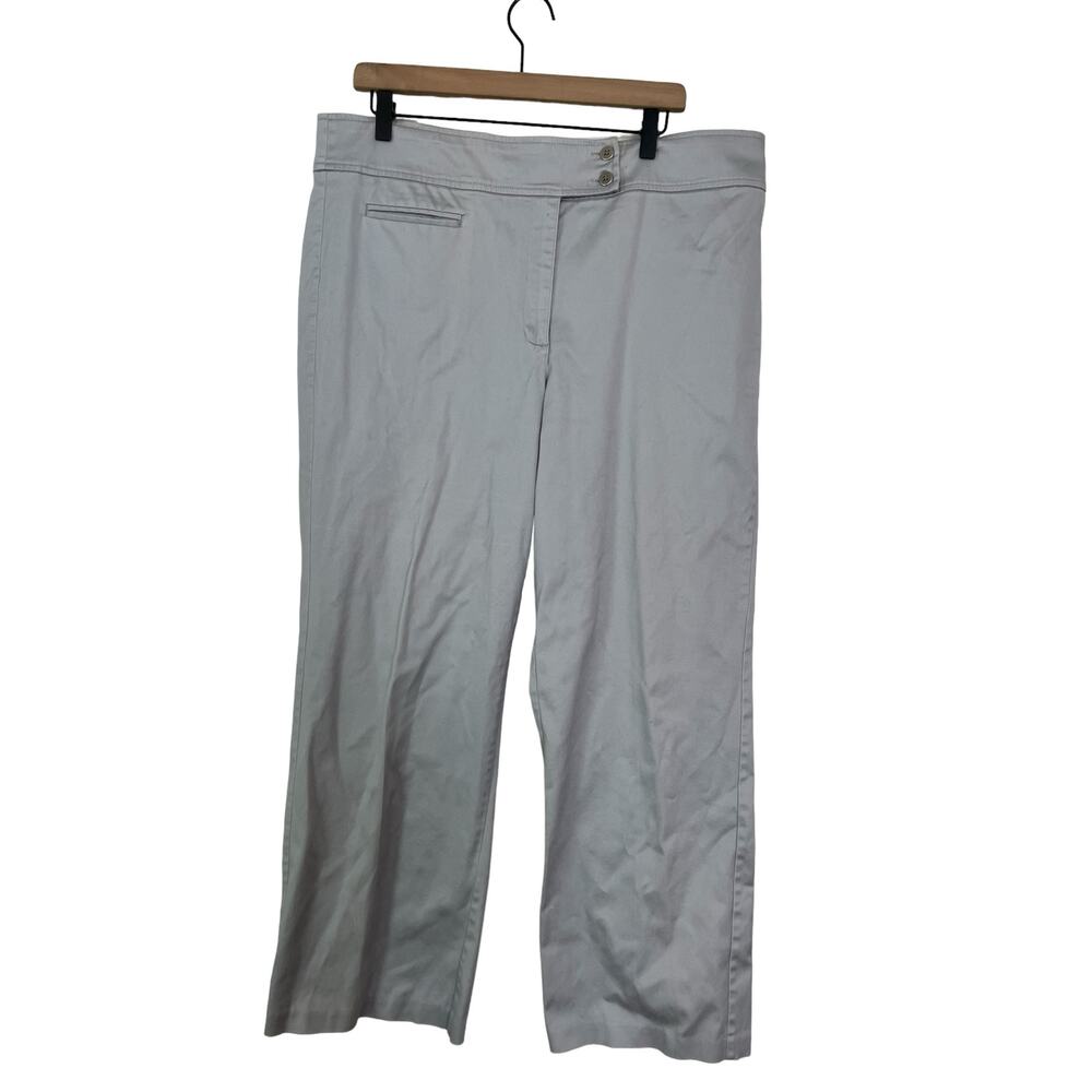 Chicos Womens Gray Chino Pants Chicos Size 3 Short / Size 16 Short